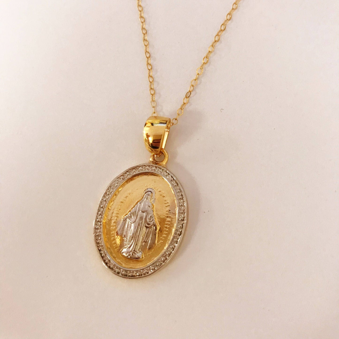 Gold Filled Virgin Mary Necklace | Faithful Elegance by HAUS OF MONOGRAM