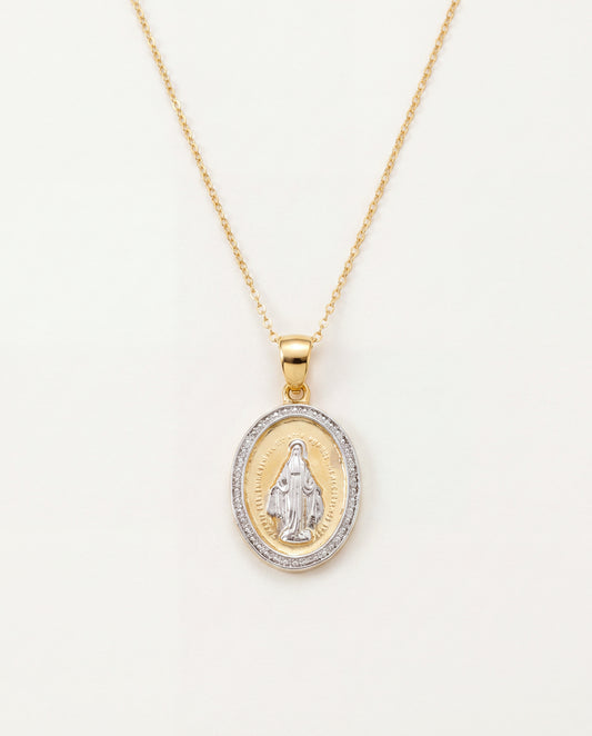 18KT Gold Filled Necklaces, Gold Filled Virgin Mary Necklace | Faithful Elegance by HAUS OF MONOGRAM