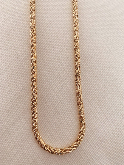 18KT Gold Filled Necklaces, Gold Filled Wheat Necklace | 4mm Chain Statement Piece by HAUS OF MONOGRAM