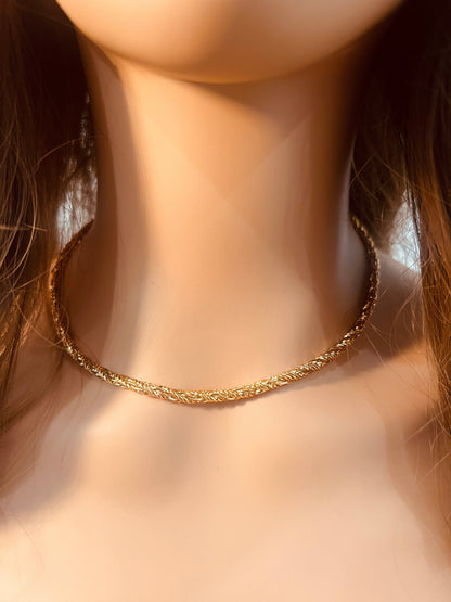 18KT Gold Filled Necklaces, Gold Filled Wheat Necklace | 4mm Chain Statement Piece by HAUS OF MONOGRAM