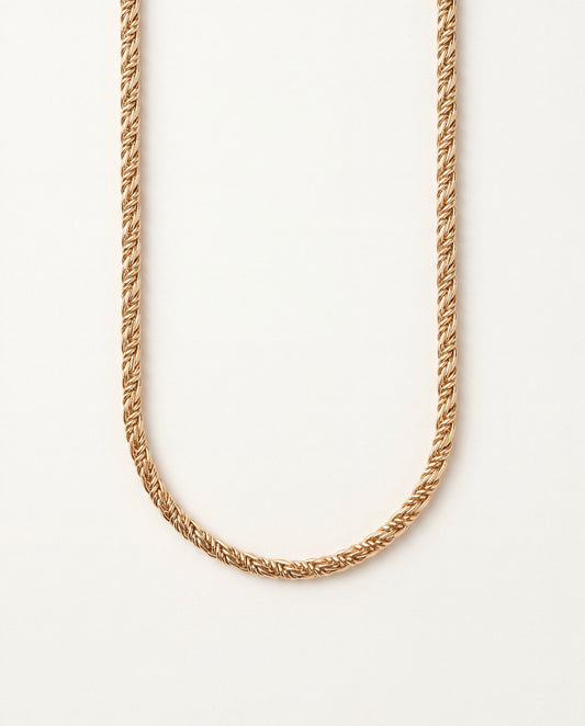 18KT Gold Filled Necklaces, Gold Filled Wheat Necklace | 4mm Chain Statement Piece by HAUS OF MONOGRAM