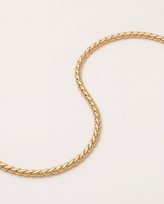 18KT Gold Filled Anklets, Gold Filled Woven Anklet | 2mm Width | 10 Inch Length by HAUS OF MONOGRAM