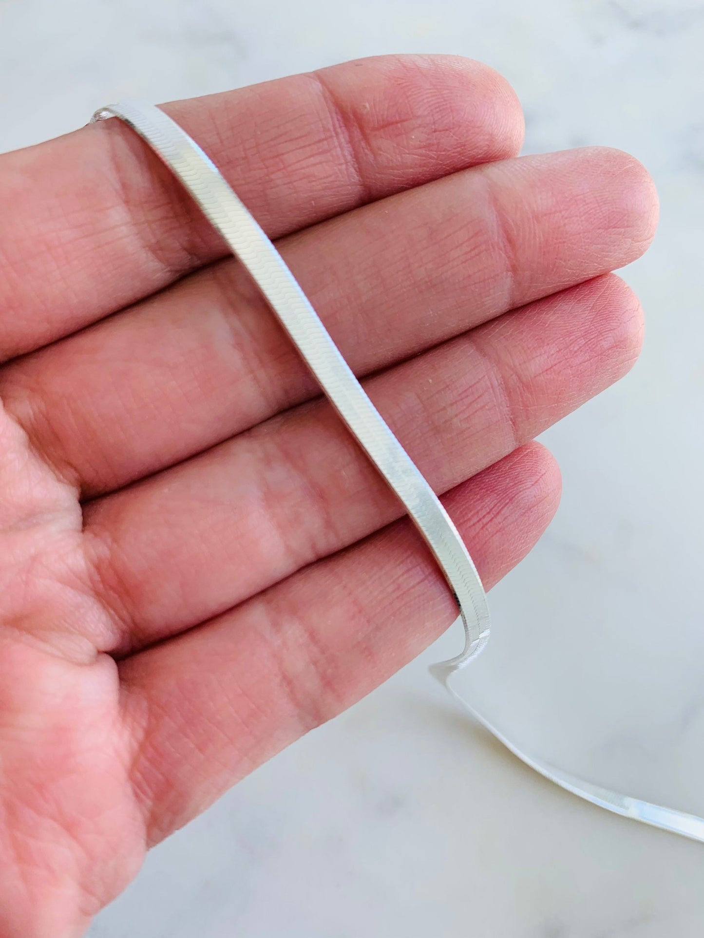 Sterling Silver 3mm Herringbone Bracelet | Sleek Everyday Shine