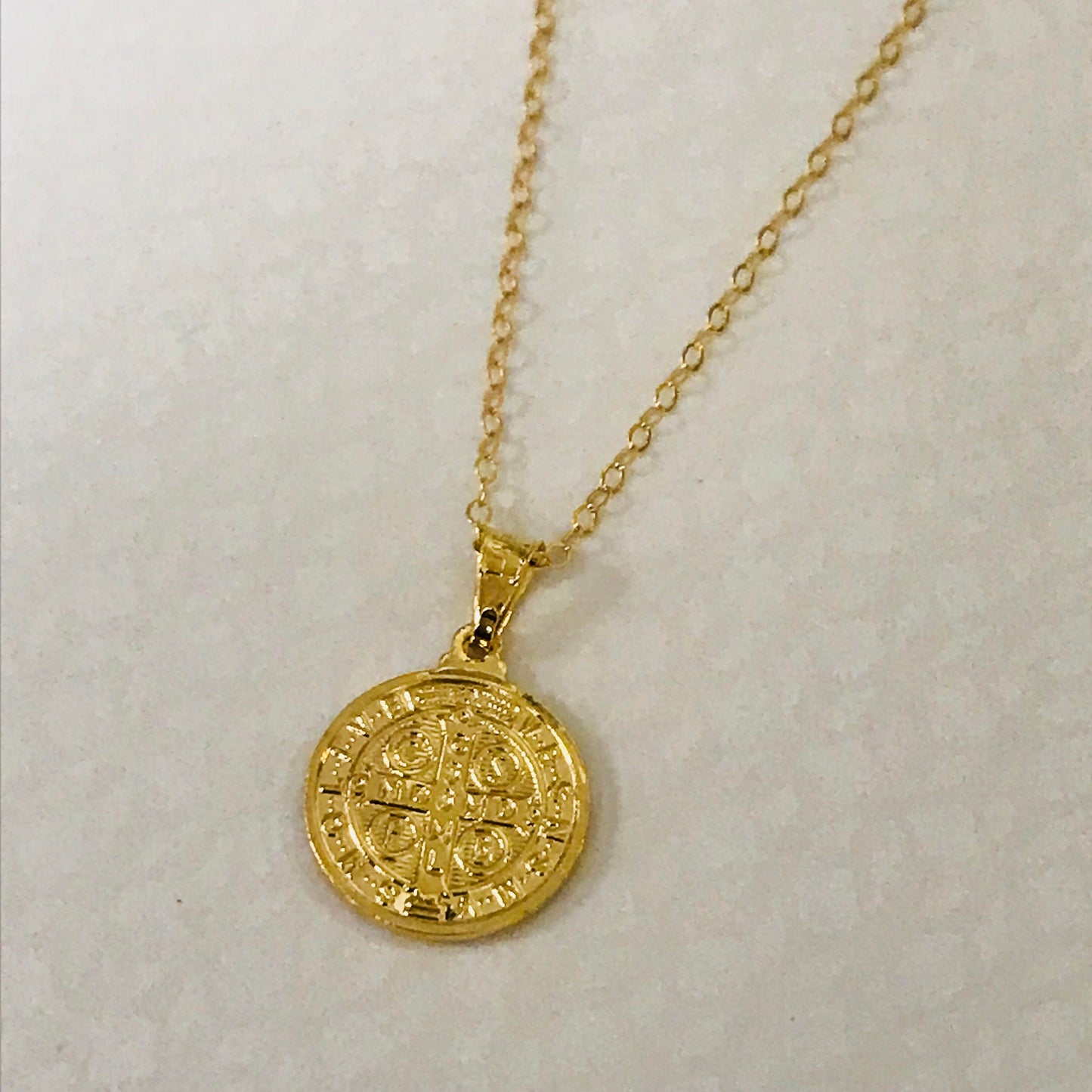 Gold Filled Saint Benedict Necklace | Spiritual Protection