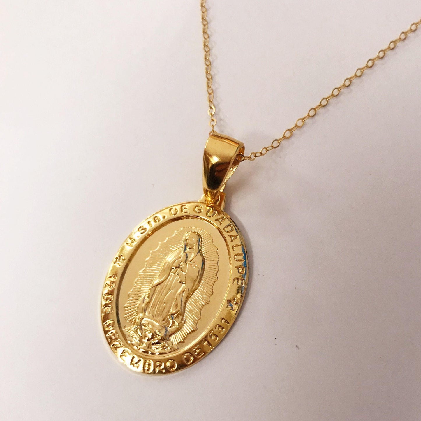 Our Lady of Guadalupe Necklace | Gold Filled Religious Jewelry