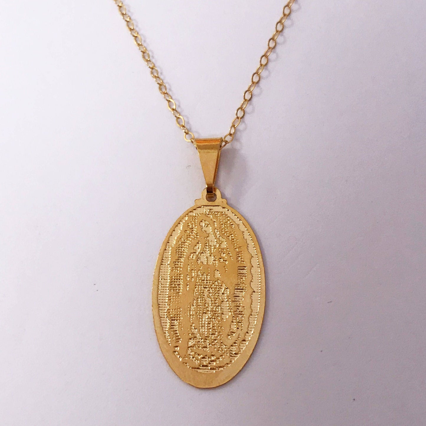 Our Lady of Guadalupe Necklace | Gold Filled Catholic Charm Pendant