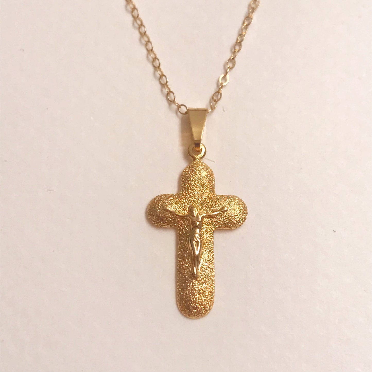 Gold Filled Crucifix Necklace | Faith Pendant | 16–20"