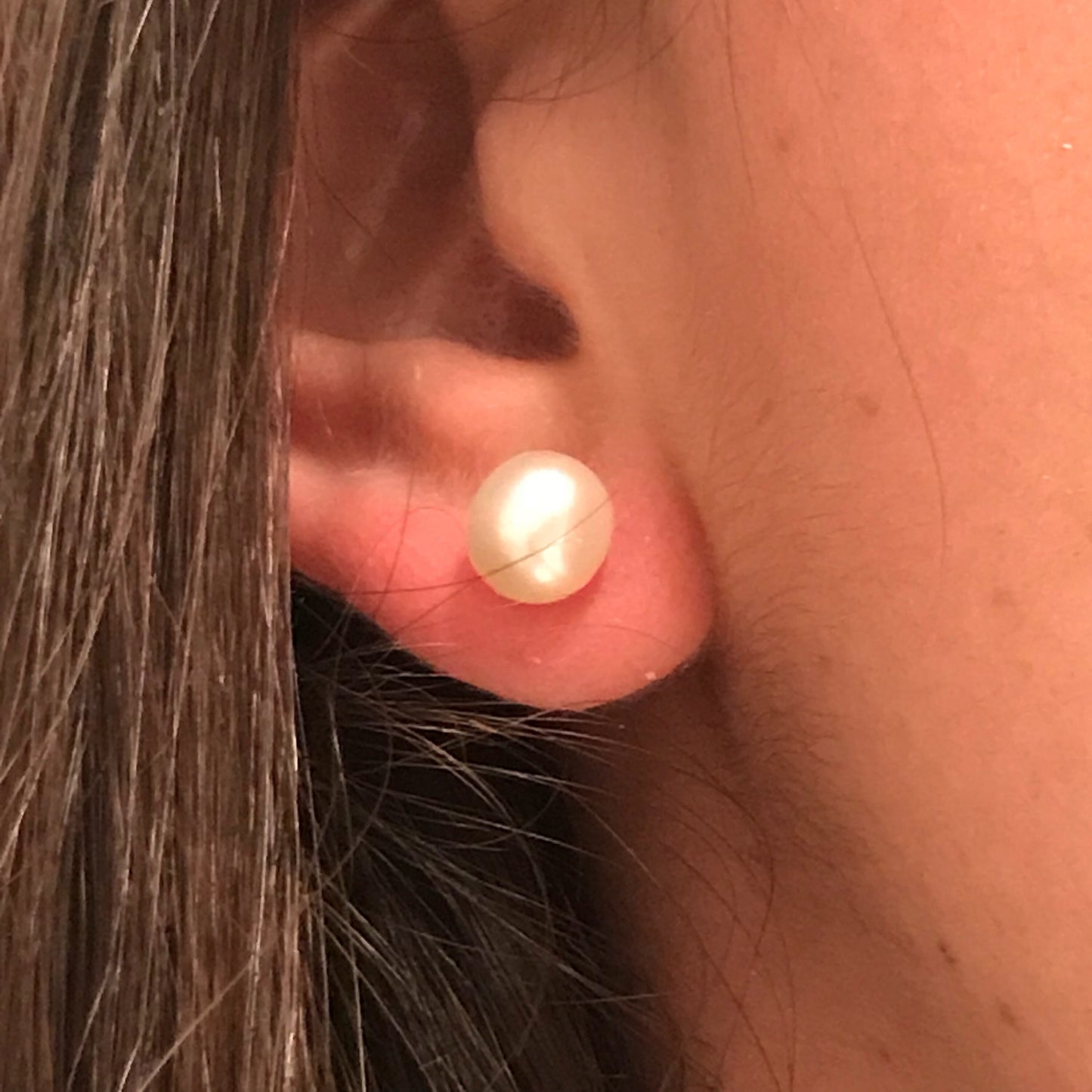 Sterling Silver Pearl Studs | 8mm Classic Elegance Pair
