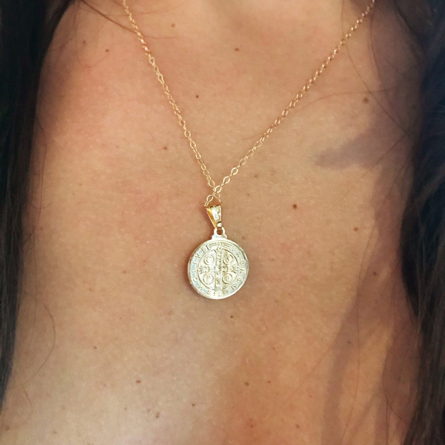 Gold Filled Saint Benedict Necklace | Spiritual Protection