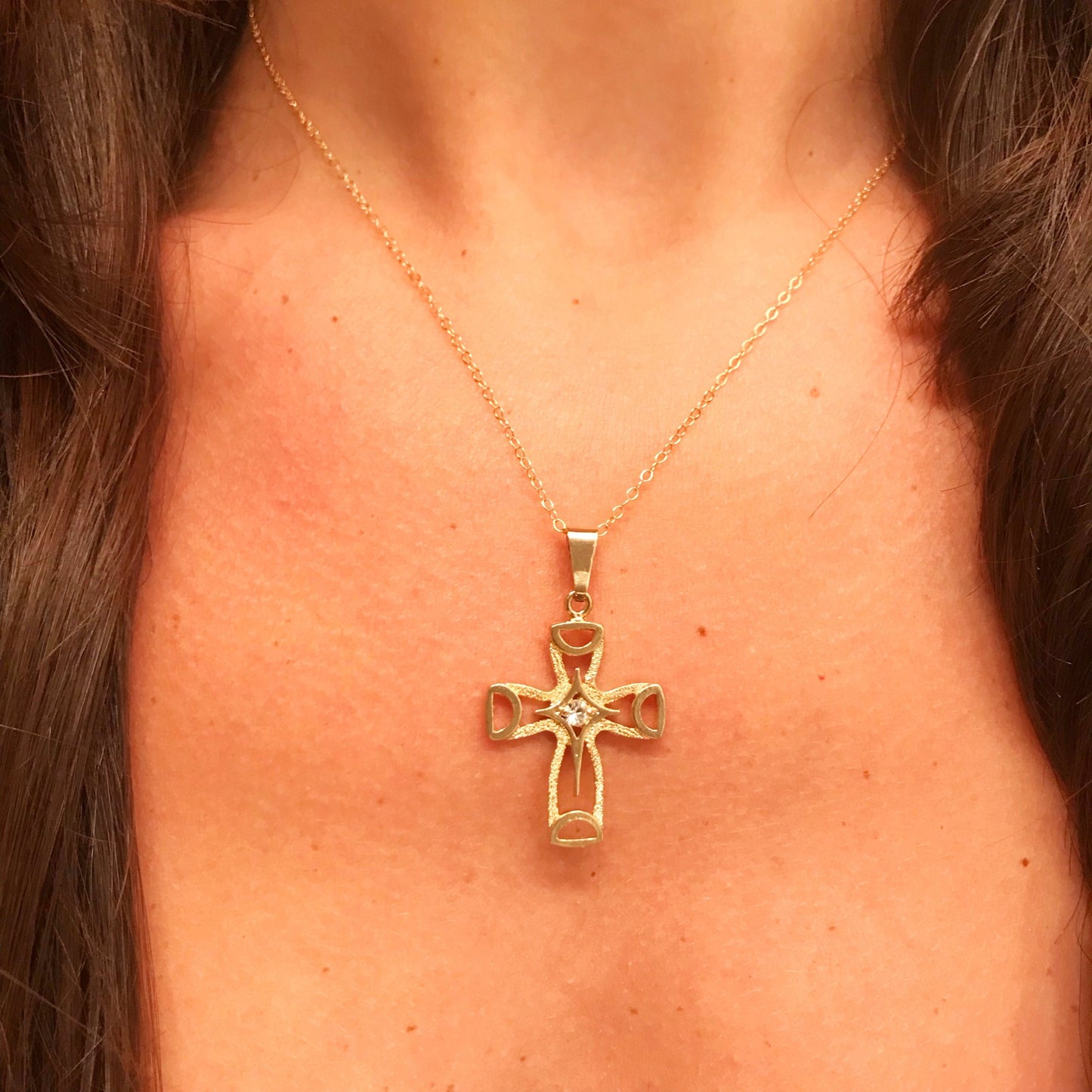 Gold Filled Cross Necklace | Classic Religious Pendant