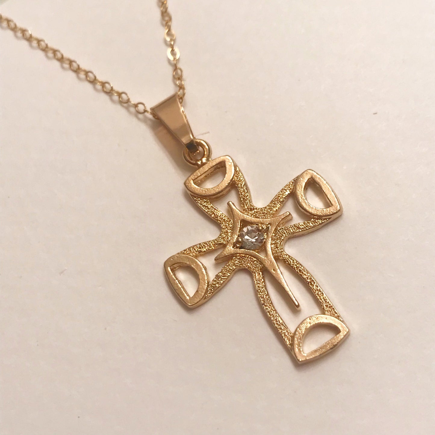 Gold Filled Cross Necklace | Classic Religious Pendant