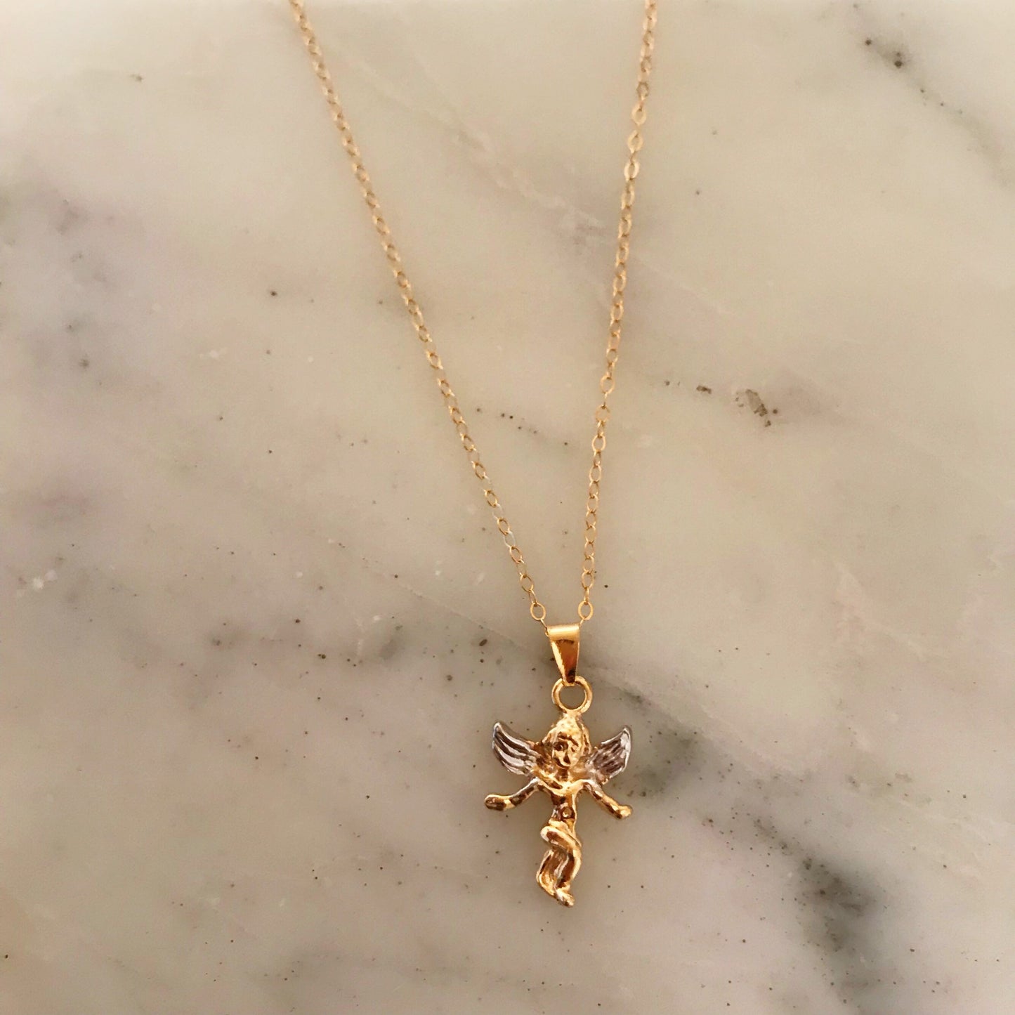 Gold Filled Angel Necklace | Symbolic & Elegant
