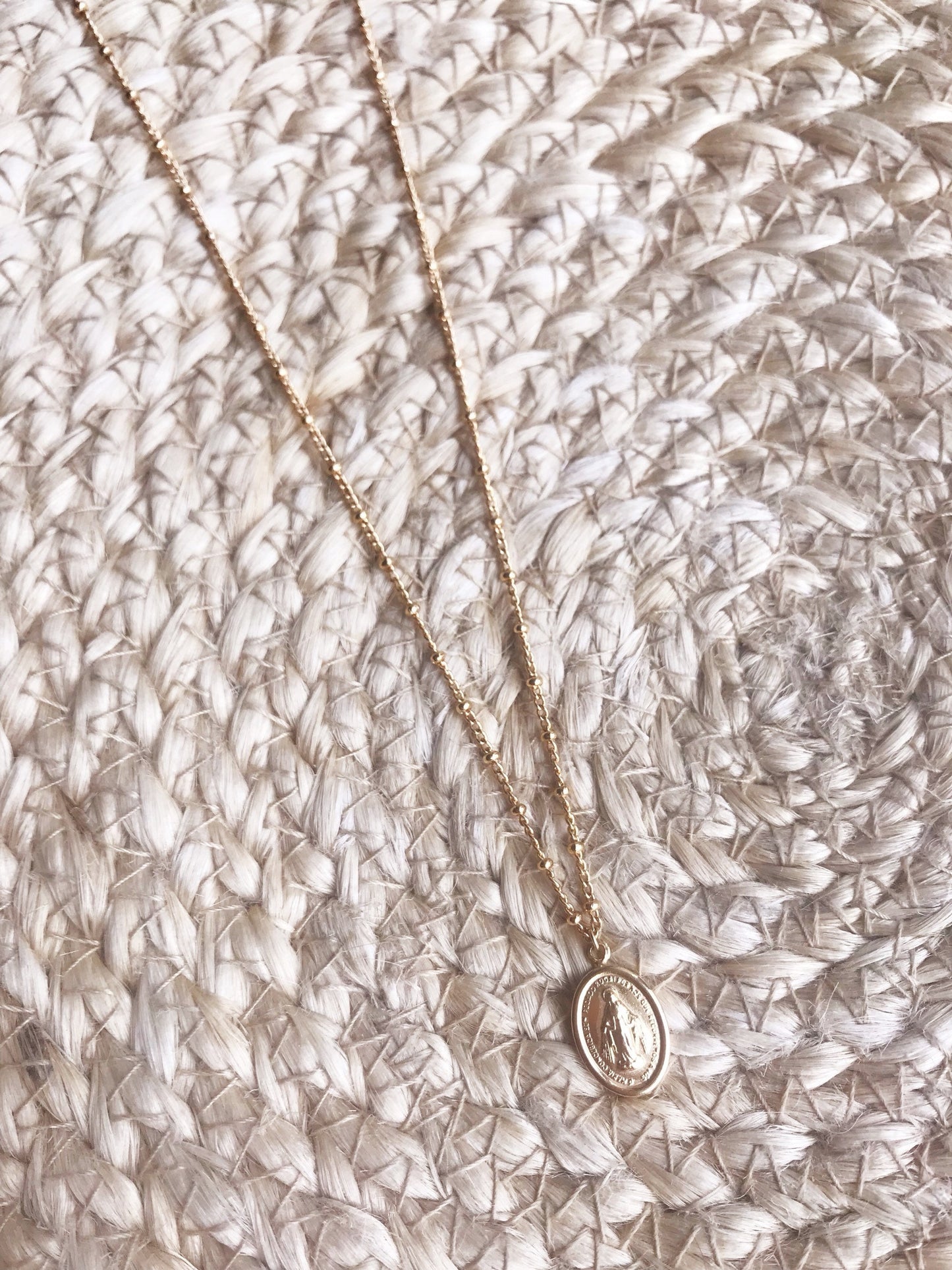 Gold Filled Mini Miraculous Medal Necklace | Delicate Devotional Charm