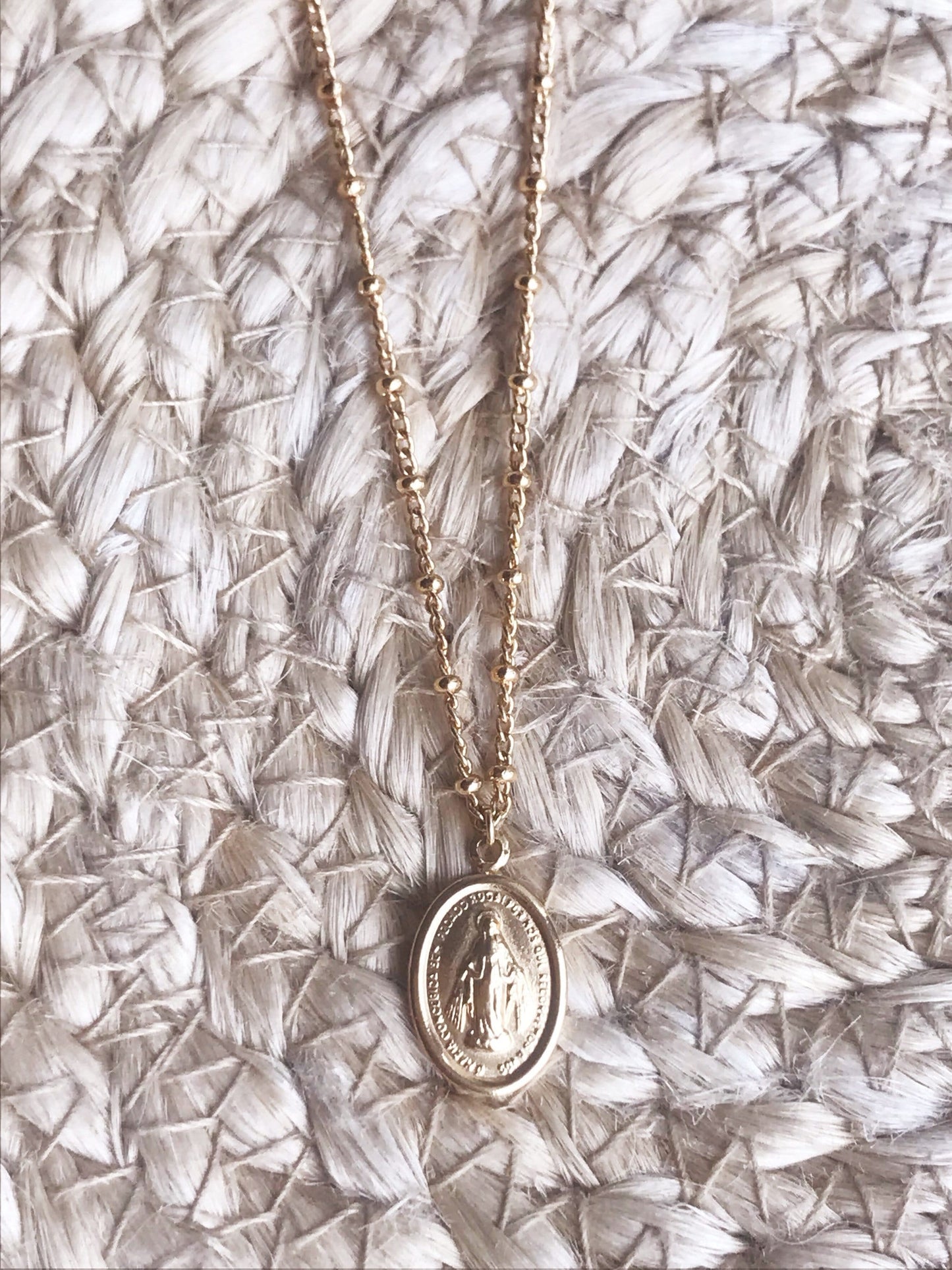 Gold Filled Mini Miraculous Medal Necklace | Delicate Devotional Charm