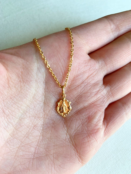 Gold Filled Miraculous Medal Necklace | Symbolic Everyday Grace