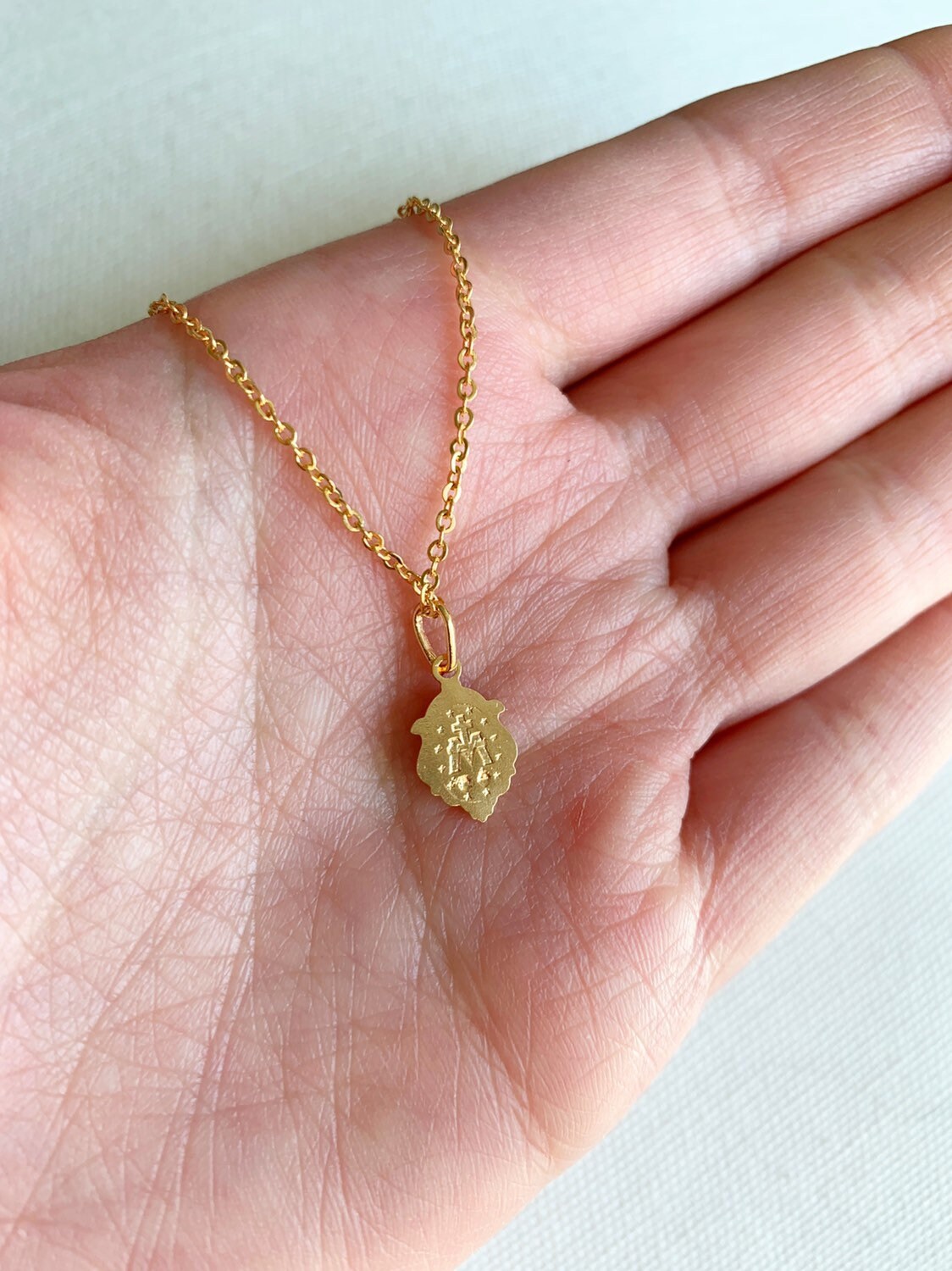 Gold Filled Miraculous Medal Necklace | Symbolic Everyday Grace