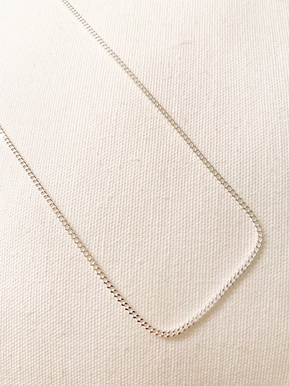 Sterling Silver Curb Necklace | Cross Pendant Jewelry