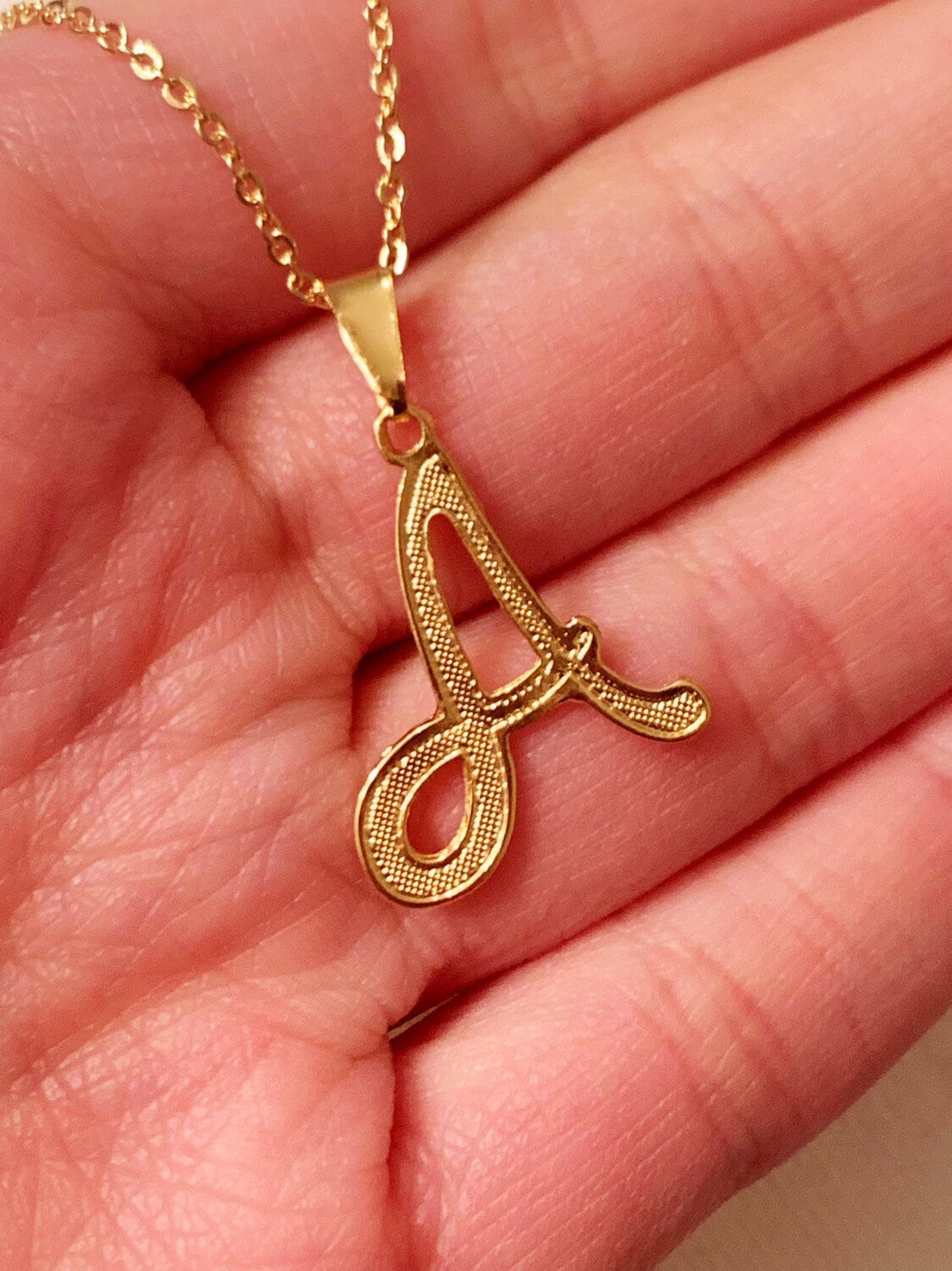 Gold Filled Script Initial Necklace | Personalized Elegance