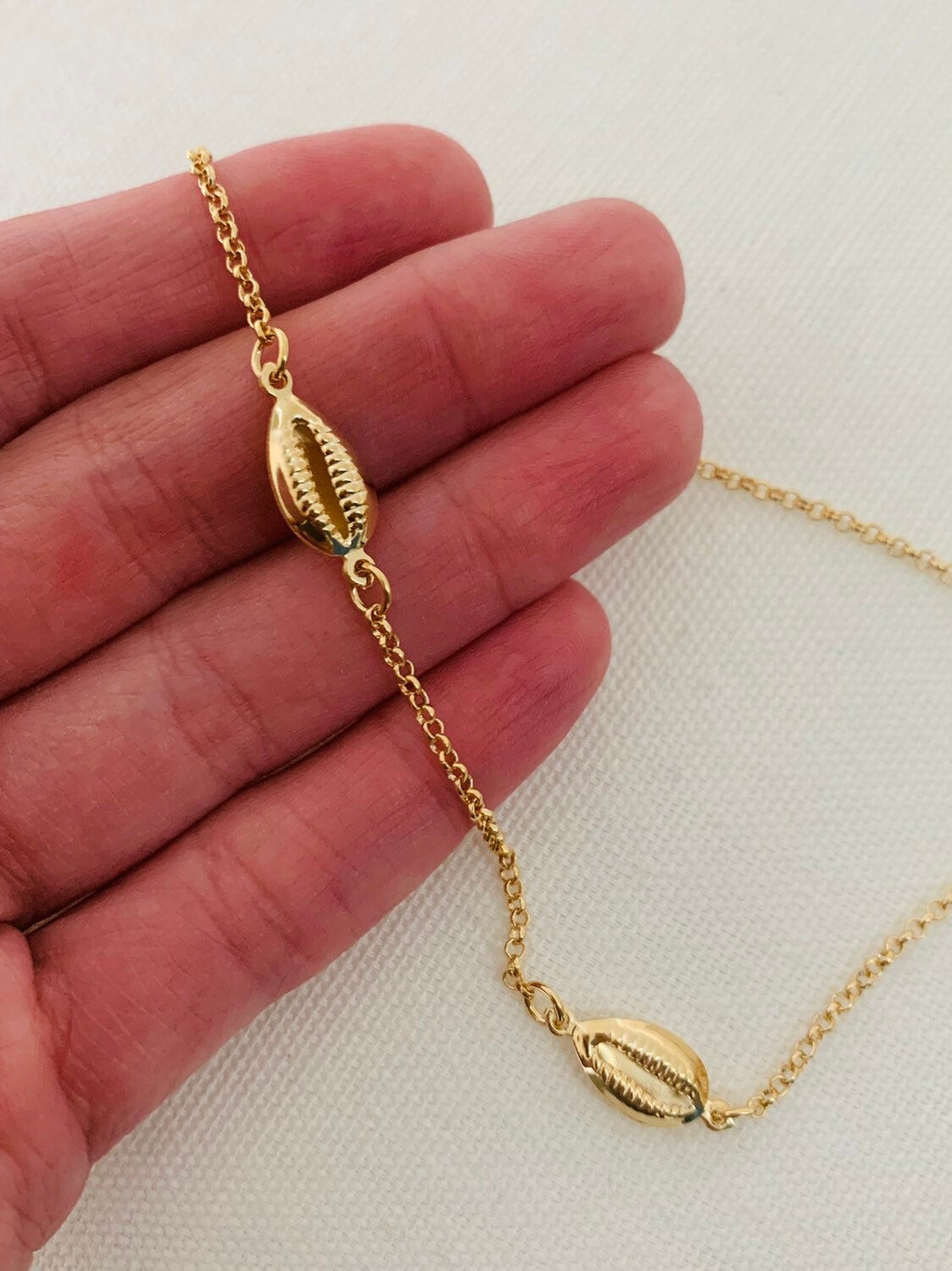 Gold Filled Puka Shell Bracelet | Coastal Charm Wrist Accent