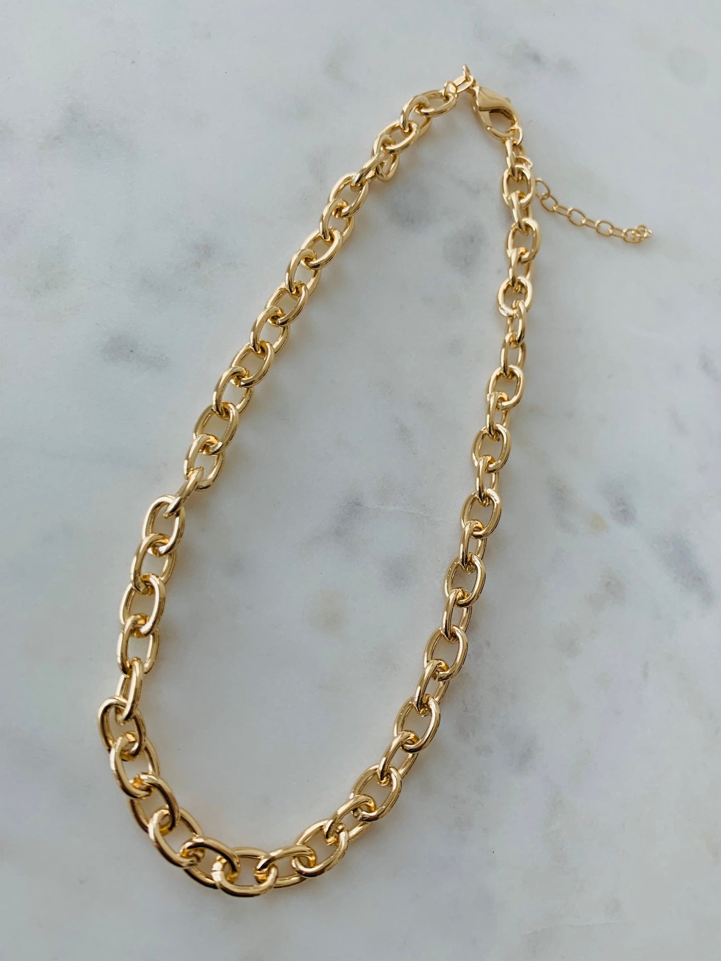 Gold Filled 8mm Hollow Cable Necklace | Bold Statement Chain