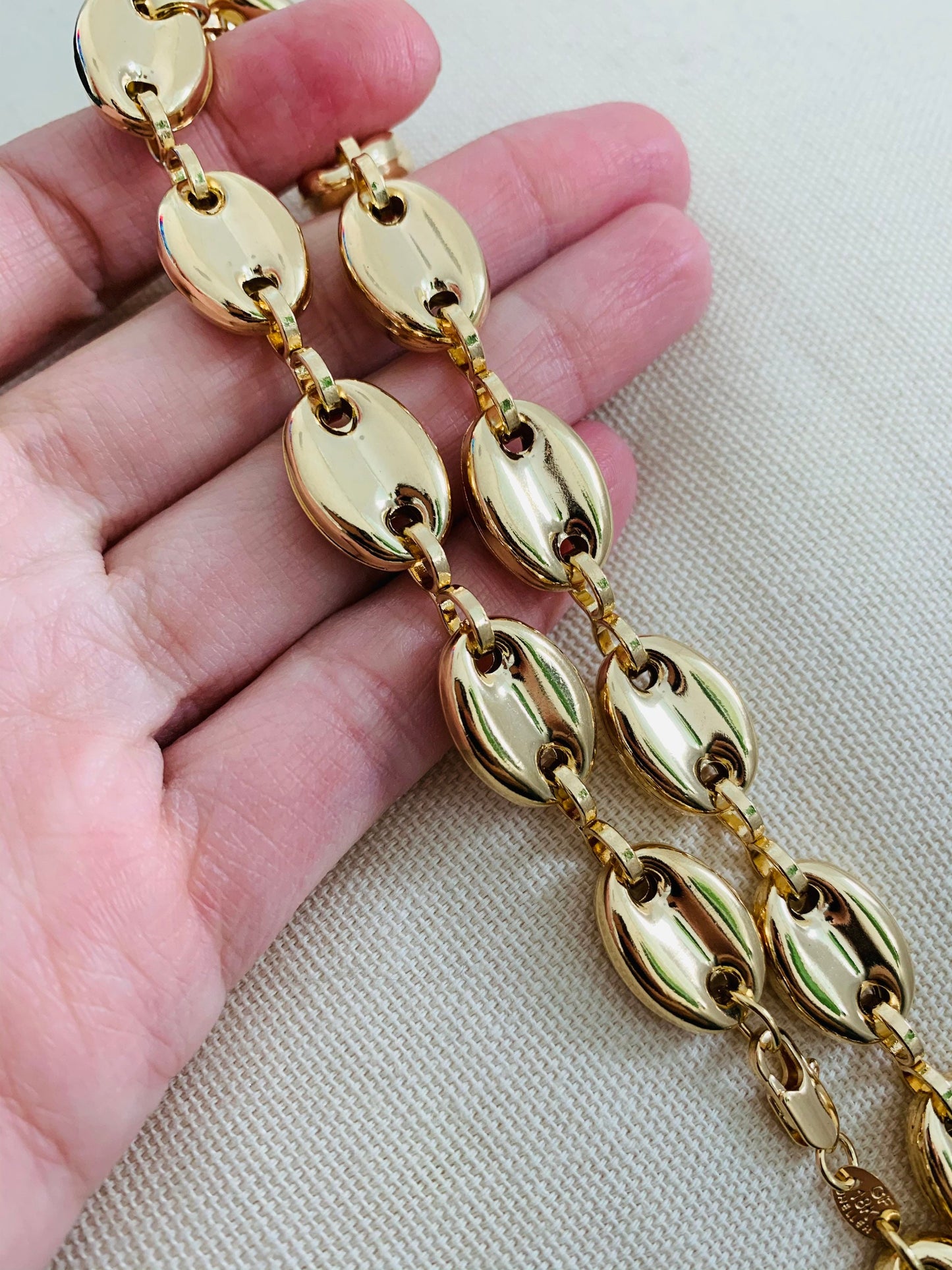Gold Filled 12mm Puff Necklace | Statement Chain Jewelry