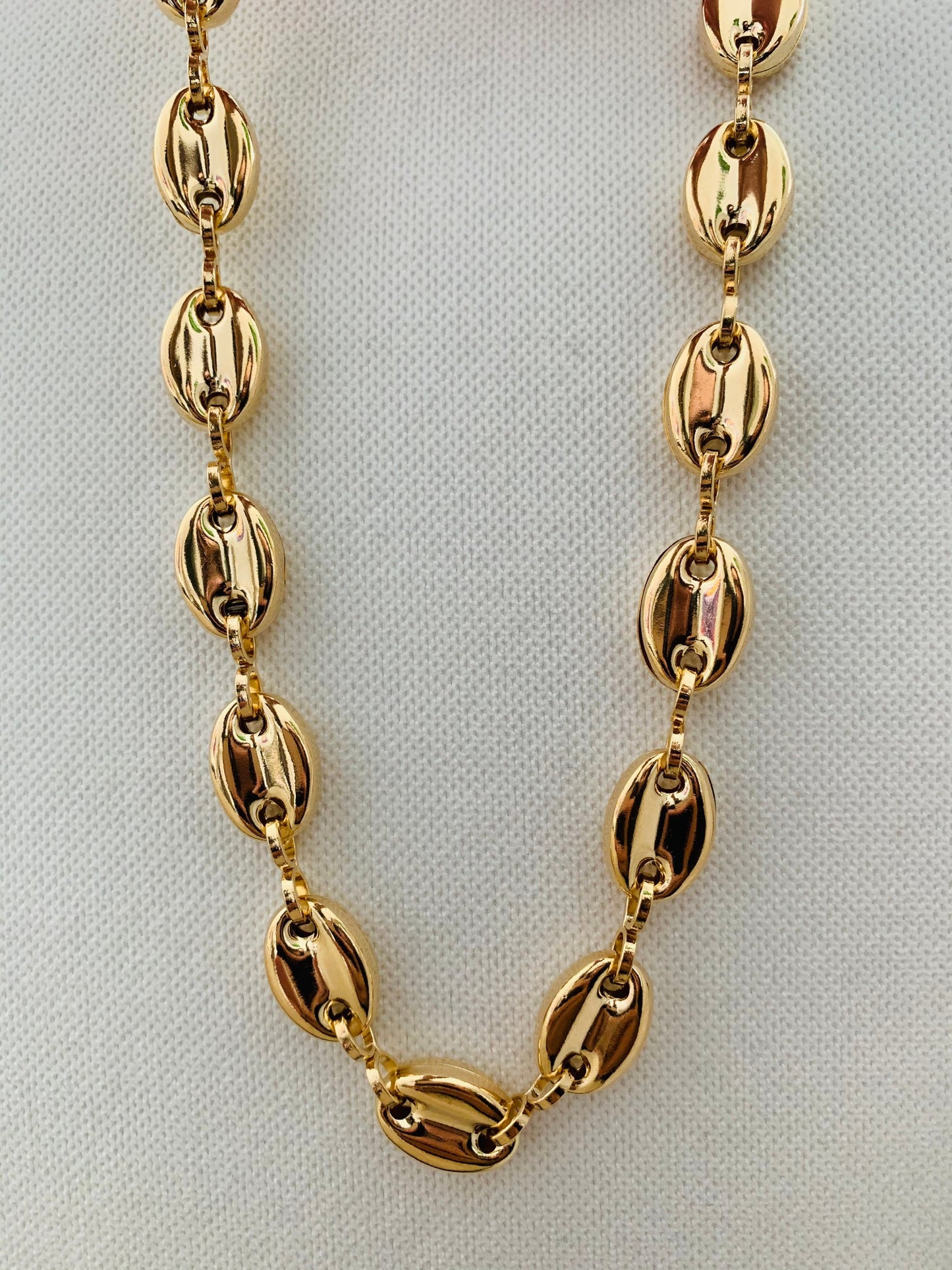Gold Filled 12mm Puff Necklace | Statement Chain Jewelry