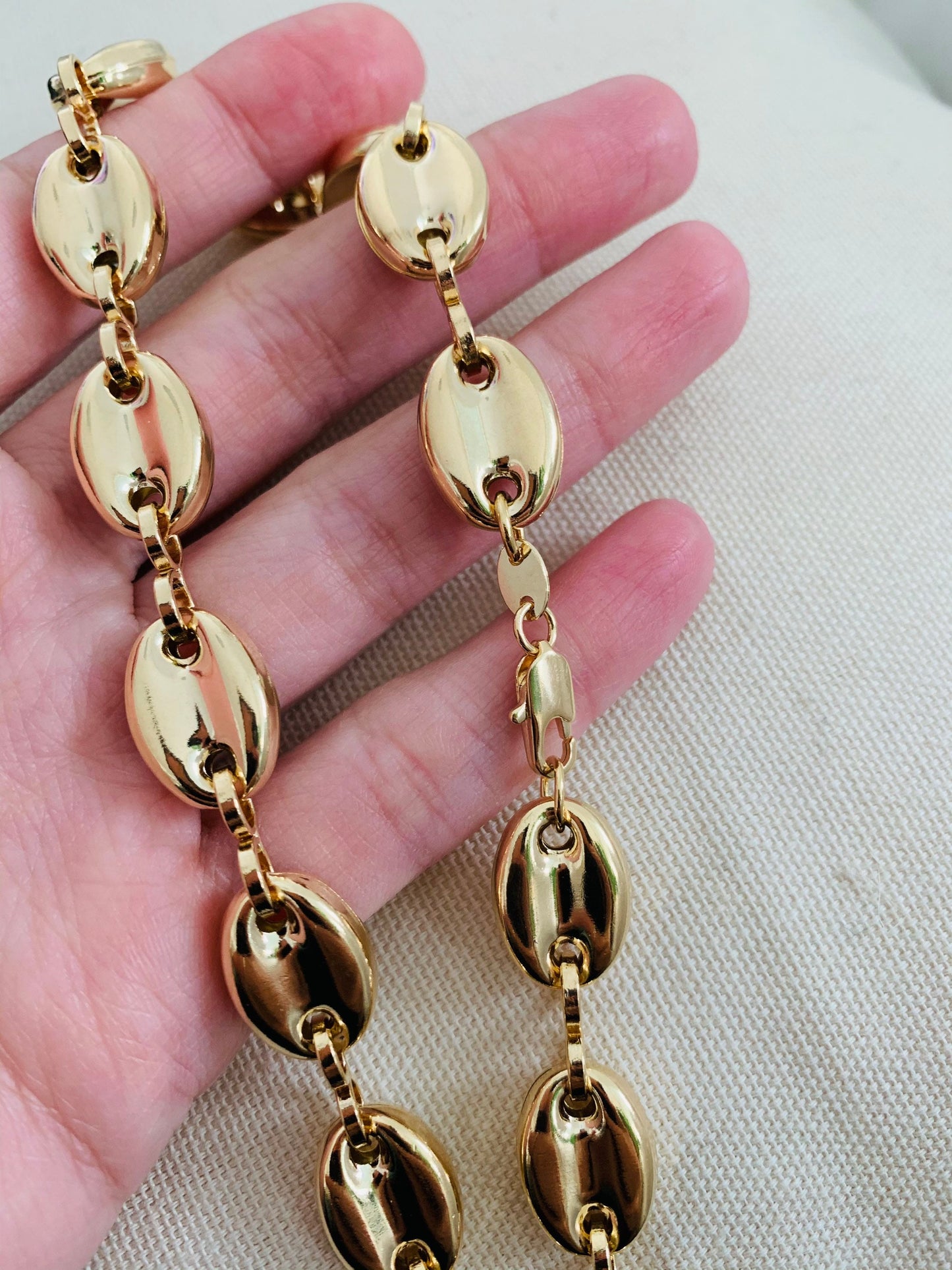 Gold Filled 12mm Puff Necklace | Statement Chain Jewelry