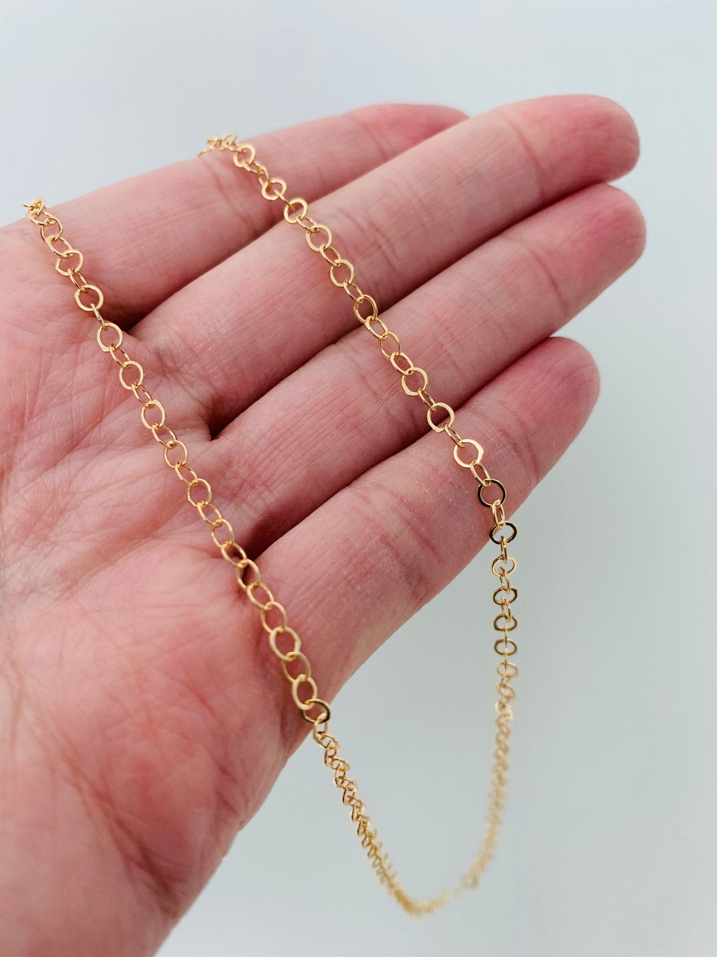 Gold Filled 2mm Cable Link Necklace | Classic Everyday Chain