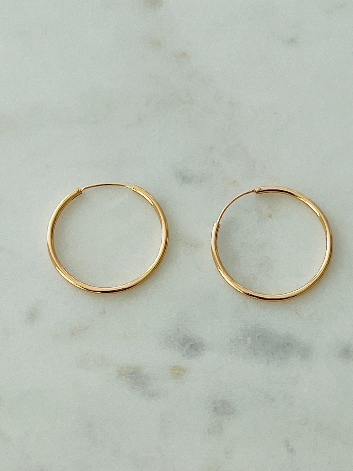 Gold Filled 32mm Hoops
