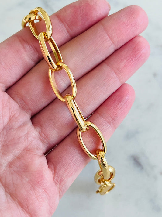 Gold Filled 10mm Paperclip Bracelet | Bold Everyday Staple