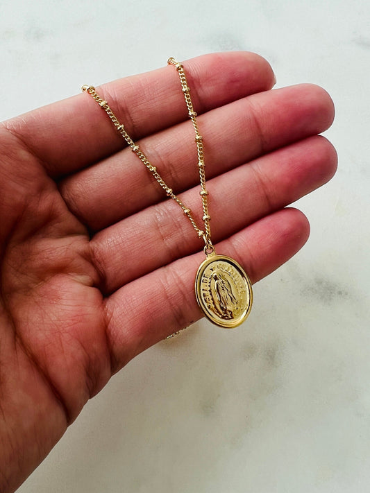 Gold Filled Our Lady of Guadalupe Necklace | Faith & Elegance