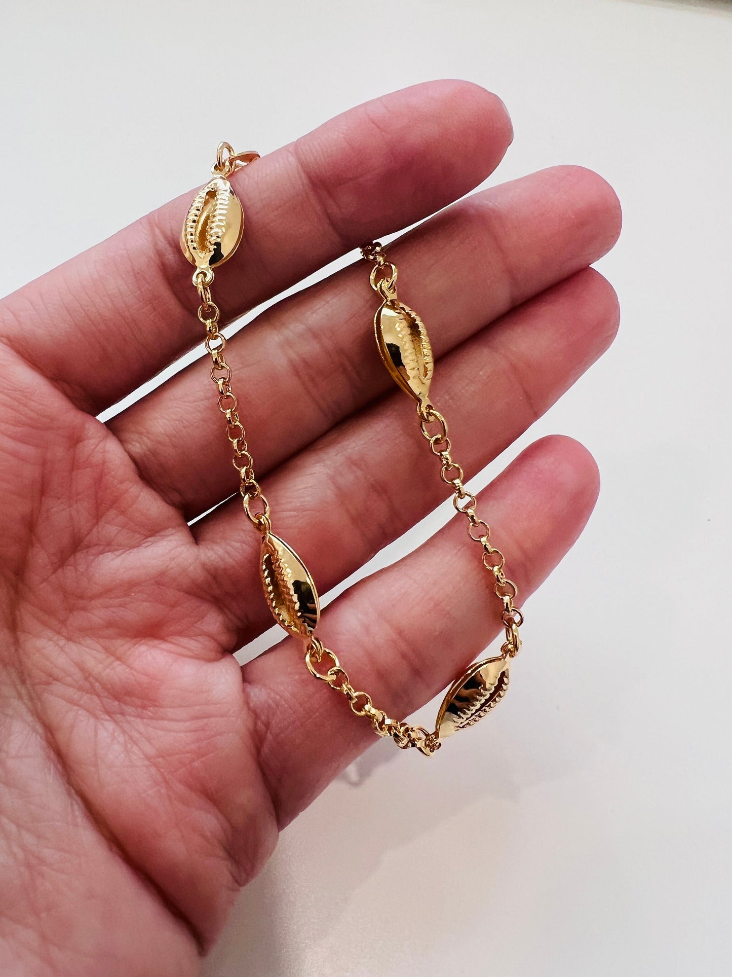 Gold Filled Puka Shell Bracelet | Coastal Charm Wrist Accent