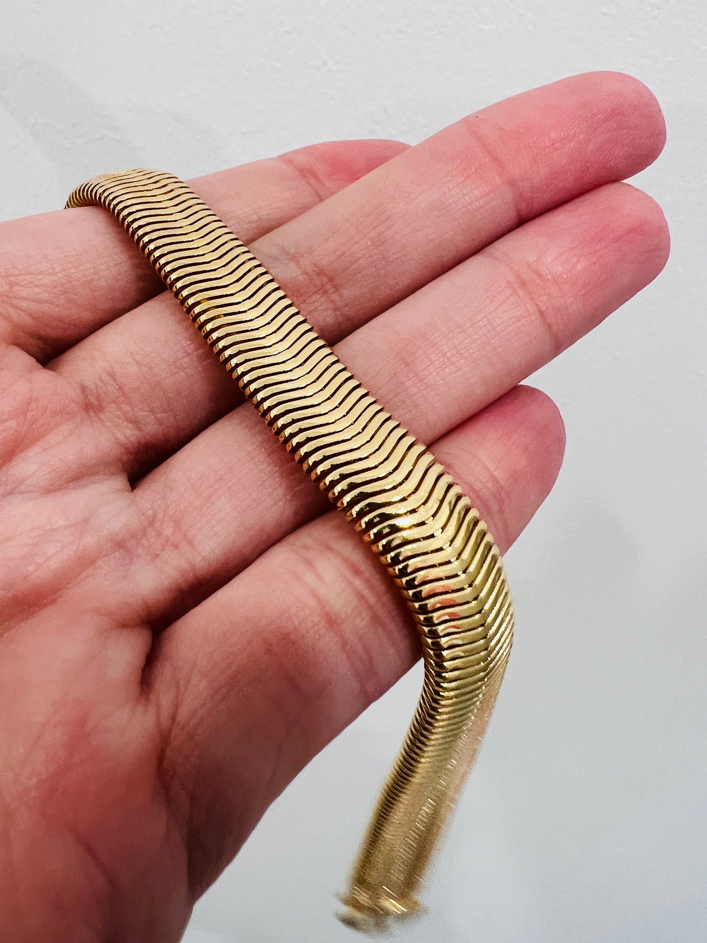 Gold Filled 9mm Magic Herringbone Bracelet | Bold Shine, Effortless Glam