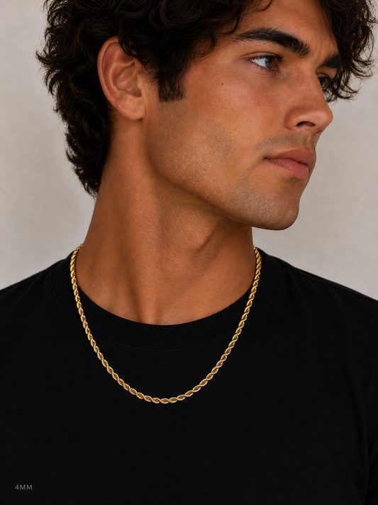 Gold Filled Rope Chain | 4mm Width | 18–30 Inch Options