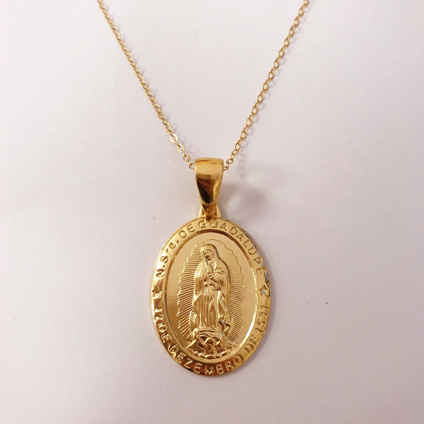Our Lady of Guadalupe Necklace | Gold Filled Religious Jewelry by HAUS OF MONOGRAM