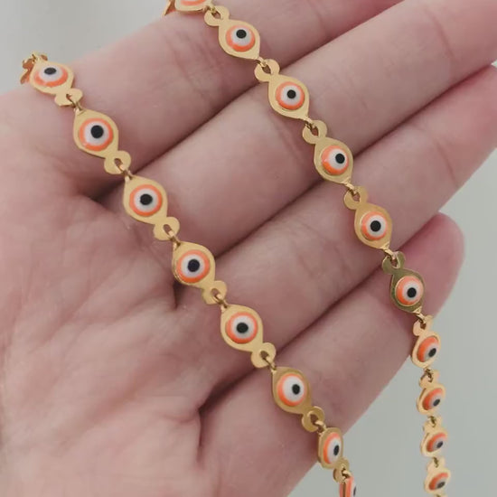 Evil Eye Necklace, Gold Filled Necklace, Gold Chain, Gold Filled Jewelry, Lucky Eye Necklace,Gold Necklace,Dainty Necklace,Delicate Necklace