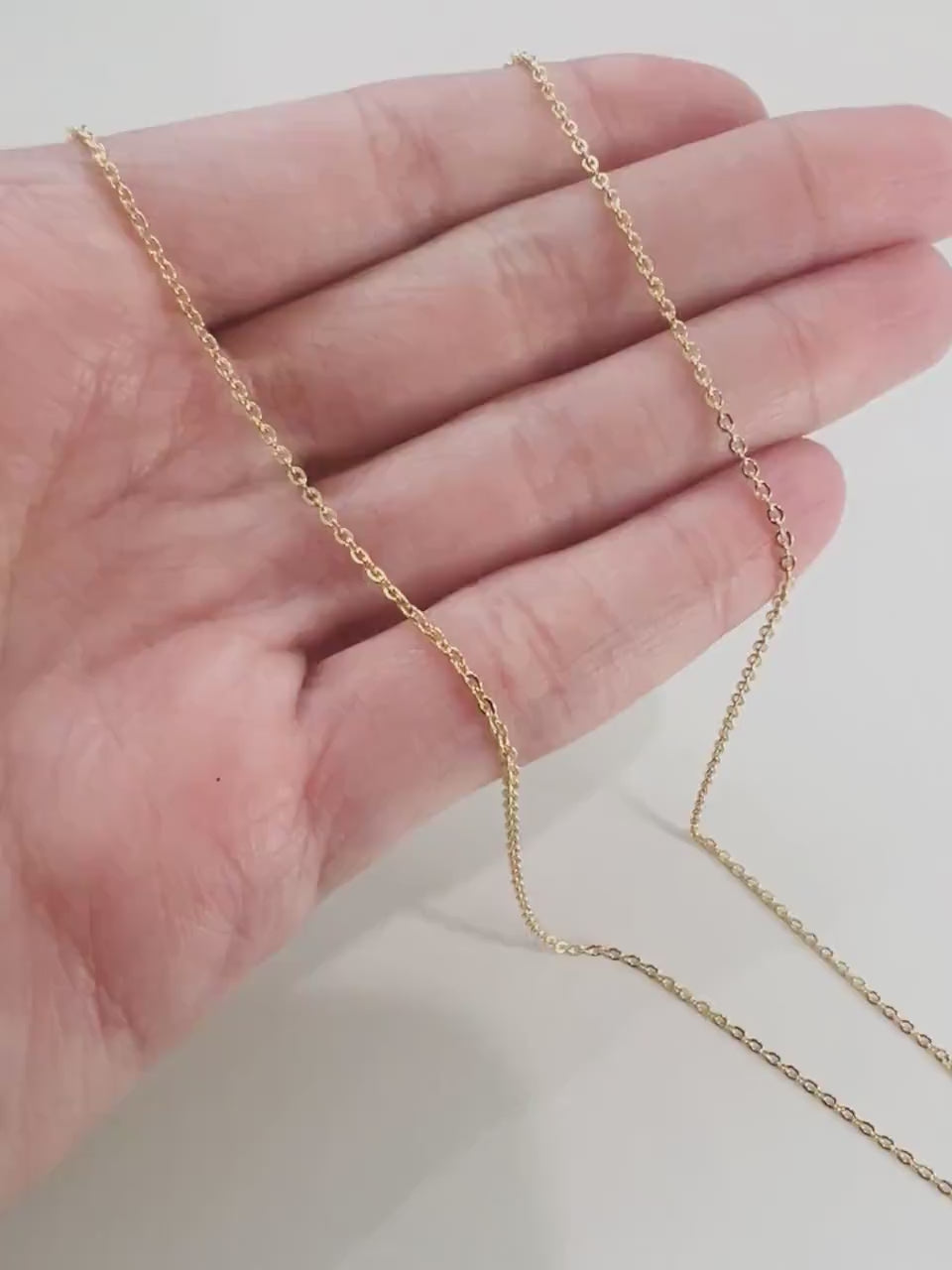 Gold Filled Necklace, Delicate Necklace, Everyday Necklace, Dainty Necklace, Chain for Pendant, Gold Cable Chain, Plain Chain for Charm