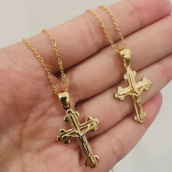 Cross Necklace,Mini Cross Pendant with Gold Filled Chain ,Gold Filled Necklace, Delicate Necklace, Everyday Necklace, Gift for Her, Gift