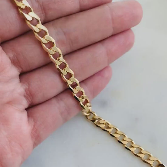 Gold Filled Cuban Link Bracelet, Man Bracelet, Bracelet Men, Gold Chain Bracelet, Curb Bracelet, Mens Bracelet, Mens Gift, Bracelet for Men