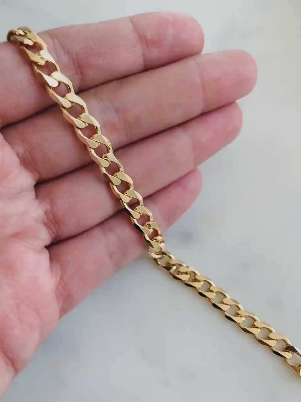Gold Filled Cuban Link Bracelet, Man Bracelet, Bracelet Men, Gold Chain Bracelet, Curb Bracelet, Mens Bracelet, Mens Gift, Bracelet for Men