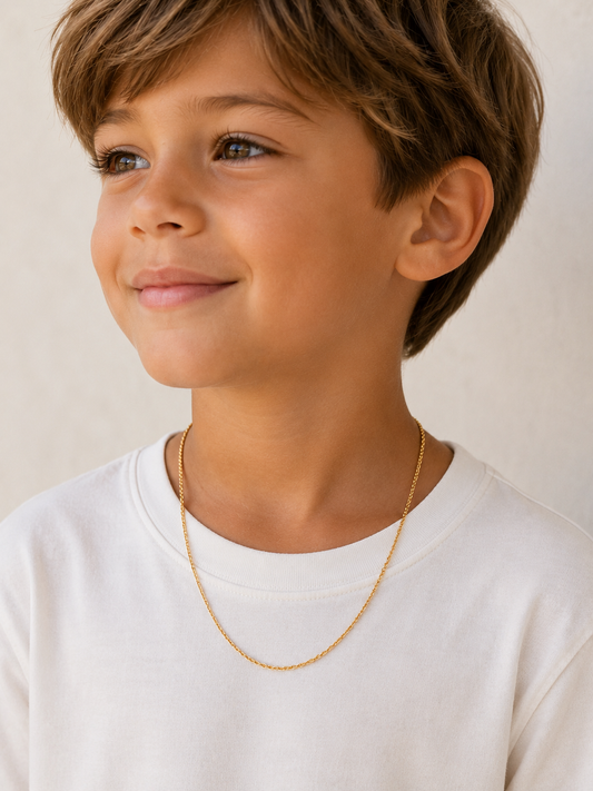18KT Gold Filled Necklaces, Gold Filled 1.5mm Rolo Necklace | Unisex Chain by HAUS OF MONOGRAM