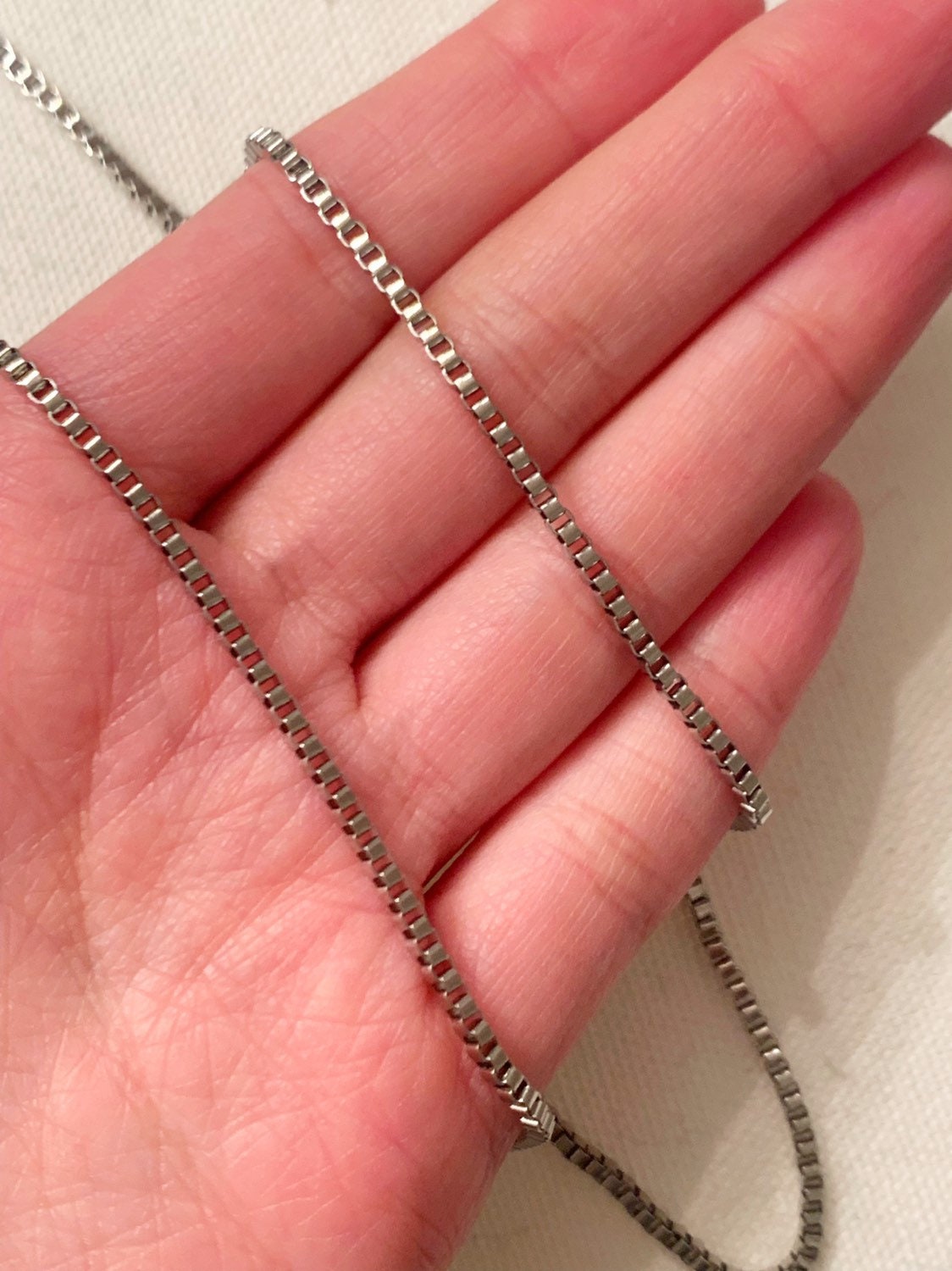 Stainless Steel 2mm Box Chain | Classic Everyday Chain Necklace by HAUS OF MONOGRAM - Men's Chains, 16", HOM-4-3136-16