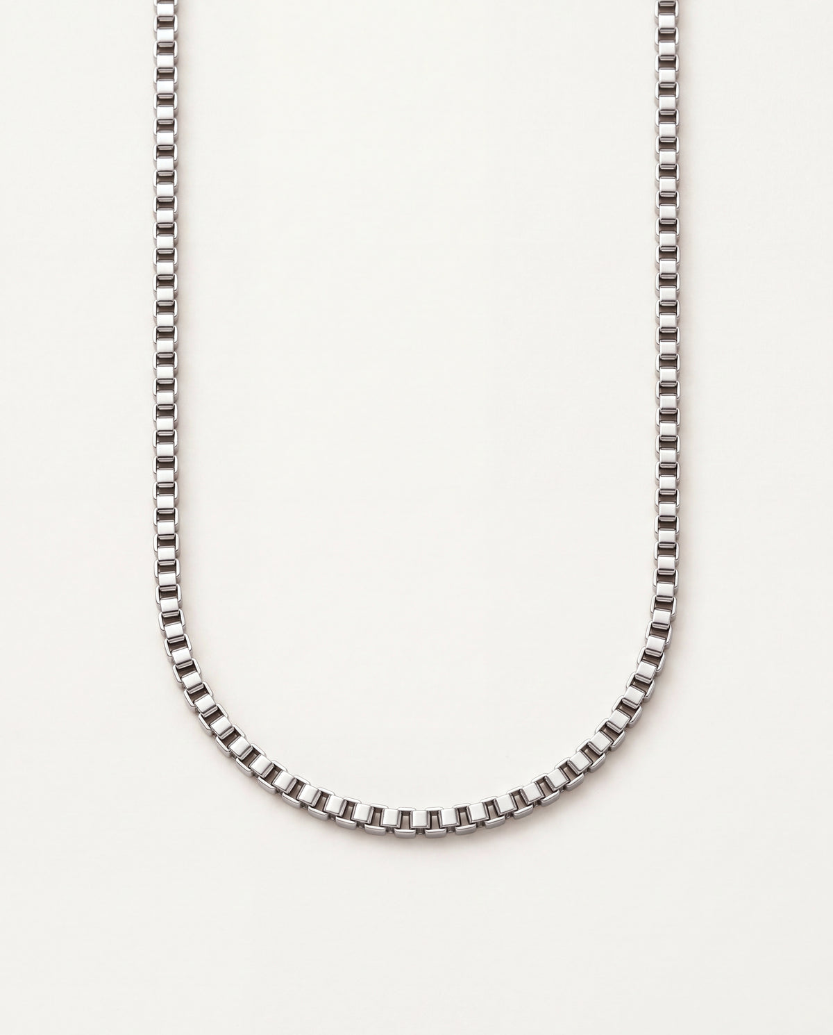 Stainless Steel 2mm Box Chain | Classic Everyday Chain Necklace by HAUS OF MONOGRAM - Men's Chains, 16", HOM-4-3136-16