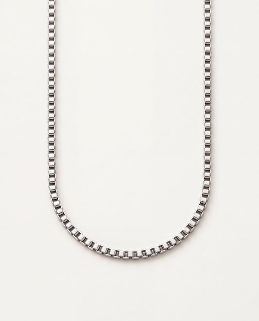 Stainless Steel 2mm Box Chain | Classic Everyday Chain Necklace by HAUS OF MONOGRAM - Men's Chains, 16", HOM-4-3136-16