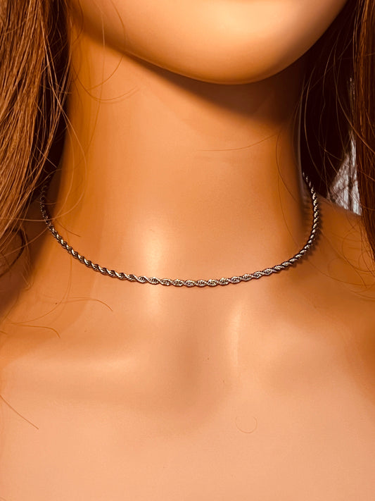 Stainless Steel 2mm Rope Necklace | Durable Everyday Chain by HAUS OF MONOGRAM