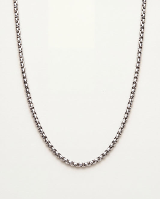 Stainless Steel 3.5mm Box Link Necklace | Unisex Chain by HAUS OF MONOGRAM