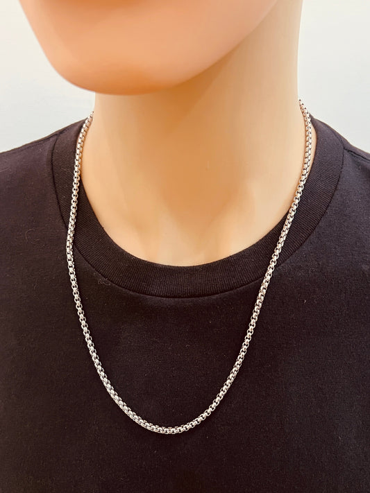 Stainless Steel 3.5mm Box Link Chain | Bold Everyday Chain by HAUS OF MONOGRAM