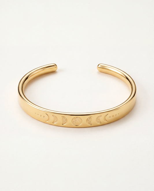 18KT Gold Filled Bangles, Stamped Gold Filled Bangle | Adjustable Minimalist Cuff by HAUS OF MONOGRAM