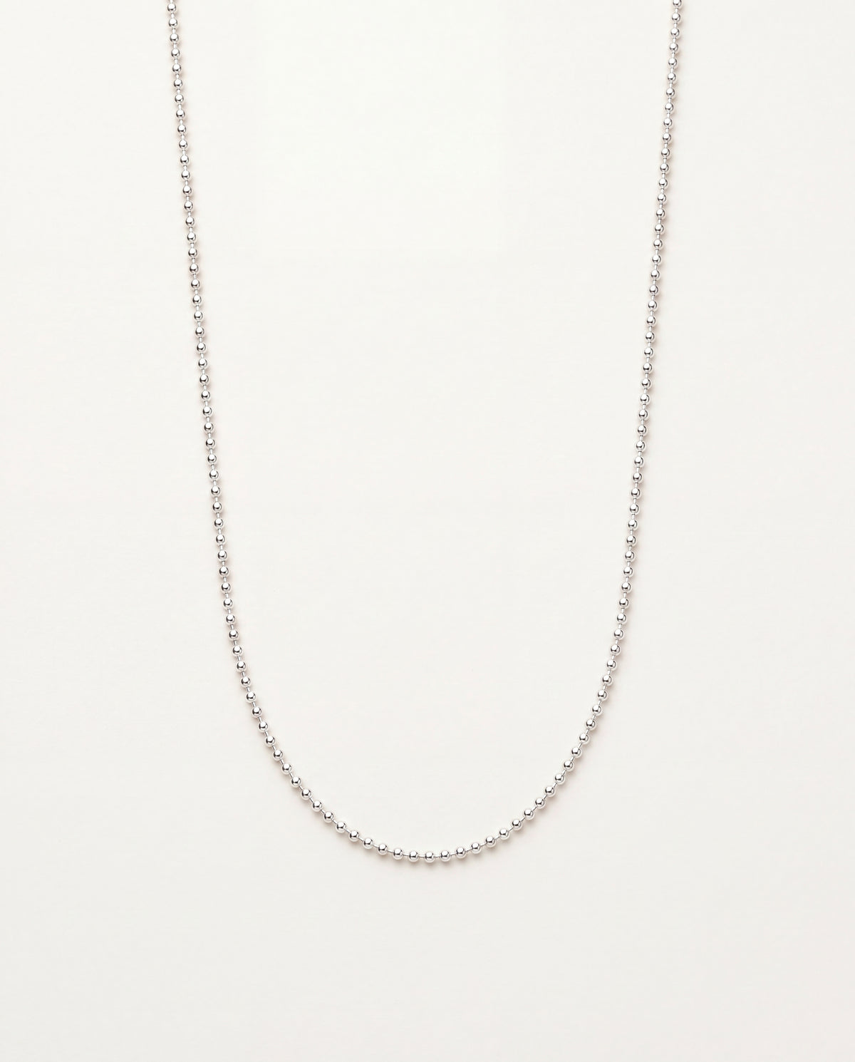 925 Sterling Silver Necklaces, Sterling Silver 0.8mm Ball Necklace | Delicate Shine, Everyday Essential by HAUS OF MONOGRAM