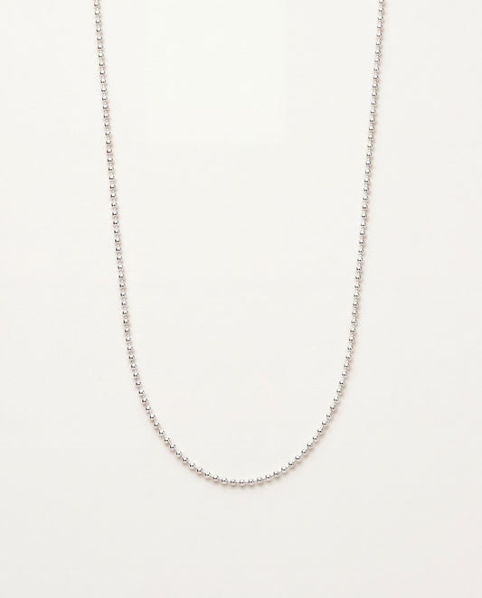 925 Sterling Silver Necklaces, Sterling Silver 0.8mm Ball Necklace | Delicate Shine, Everyday Essential by HAUS OF MONOGRAM